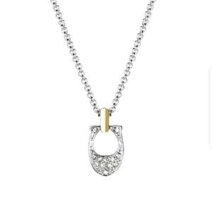 NWT authentic Coach signature C pendant silver